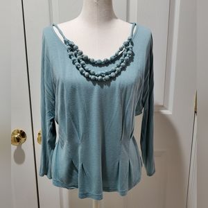 Aqua peplum top